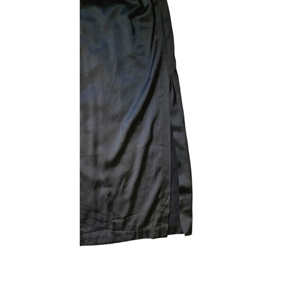 ASTR Size Medium Skirt Long Pencil Pleated Black Silk-Like NWT - Picture 4 of 10